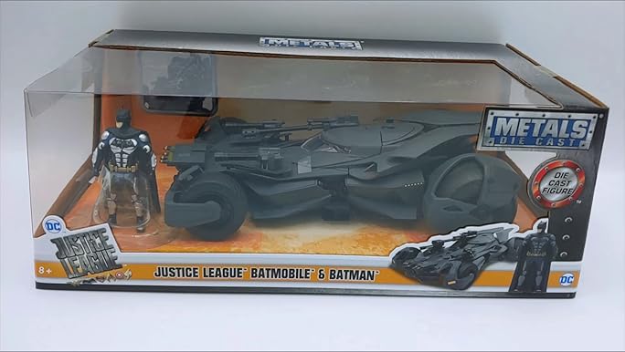 ミニカー 1:24 2017 JUSTICE LEAGUE BATMOBILE Batman Batmobile 2017 Justice League w Figure Jada Diecast